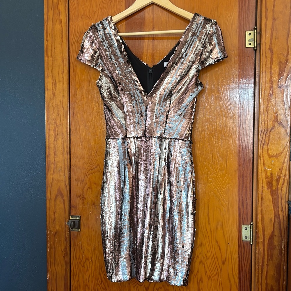 Dress the Population Zoe Plunging Sequin Mini